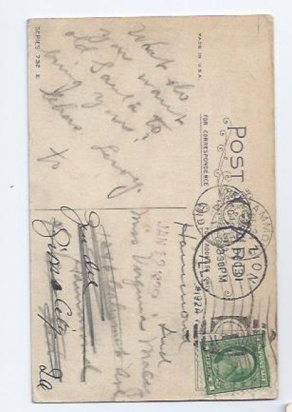 画像2: Postcard クリスマス サンタさんと子どもたち 1924年  (2)