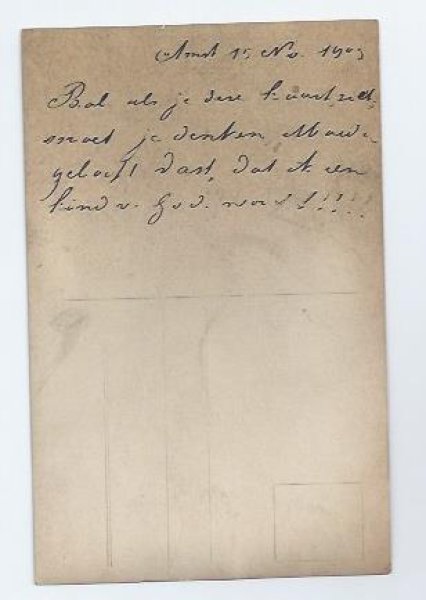 画像2: Postcard 十字架と女の子 1909年  (2)