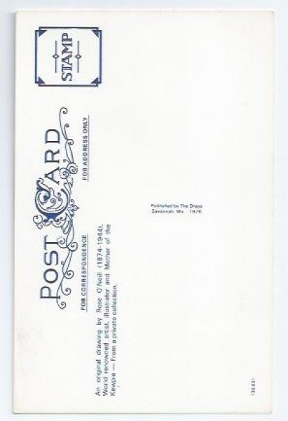 画像2: Postcard キューピーとはさみ Rose O'Neill 1970年代 (2)