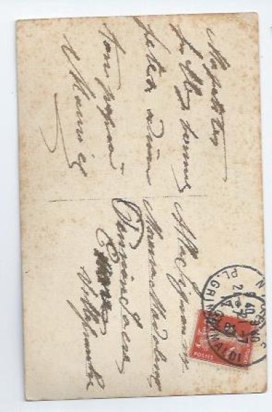 画像2: Postcard　ピンクのリボンの女の子　1907年 (2)