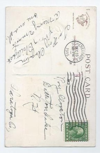 画像2: Postcard 白ヤギさんの車に乗る男の子 Ellen Clapsaddle 1913年 (2)