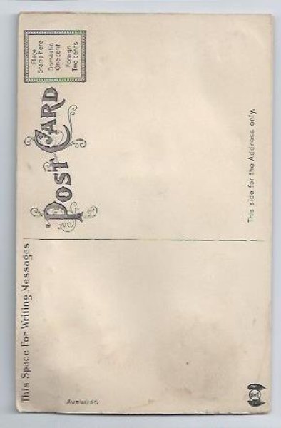 画像2: Postcard  Easter イースターエッグを運ぶ女の子と子羊 金ウサギのおまけ付 (2)