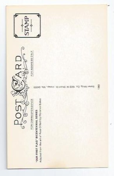 画像2: Postcard  星条旗とキューピーたち Rose O'Neill 1970年代頃 (2)