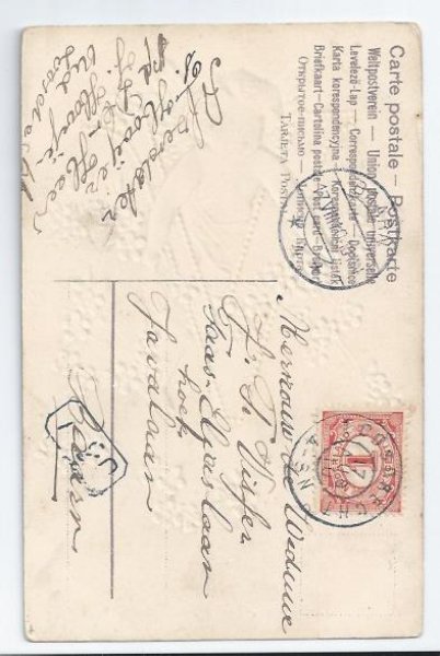 画像2: Postcard 天使のアルファベット 「V」 Ellen Clapsaddle   (2)