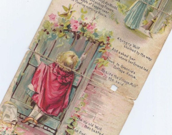 画像4: Trade Card　童話　赤ずきんちゃんと狼　1880年頃　 (4)