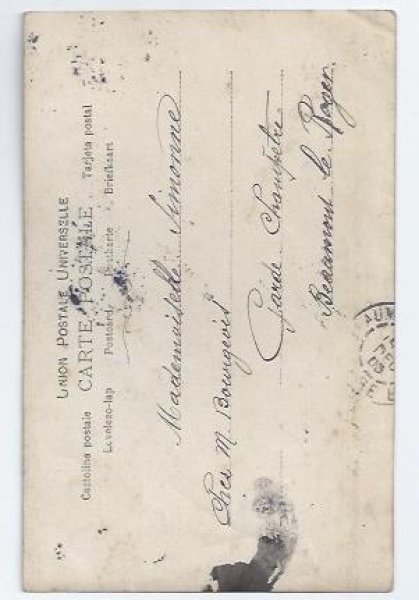 画像2: Postcard　ギターを持つ女の子と猫　フランス　　 (2)