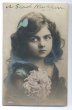 画像1: Postcard　お花と女の子　1913年 　 (1)