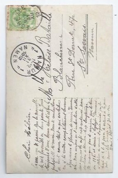 画像2: Postcard Bonne Annee 冬の女の子 1912年  (2)