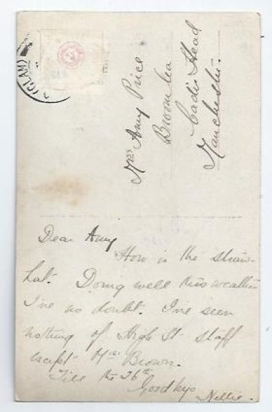 画像2: Postcard ピンク色のドレスの女の子 1911年   (2)