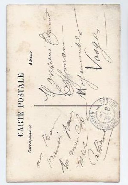 画像2: Postcard 祈る女の子 十字架 フランス1906年  (2)