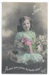 画像1: Postcard　Avril 魚と女の子　1913年　 (1)