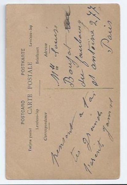 画像2: Postcard Bebe et Minet 猫と女の子 ”お出かけしましょ” フランス1908年 (2)