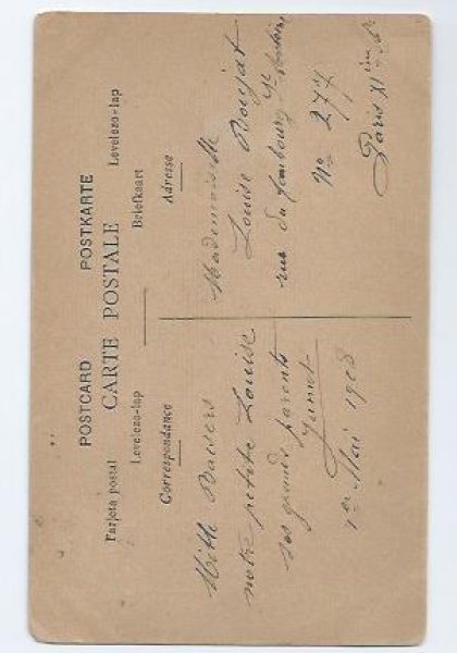 画像2: Postcard　Bebe et Minet 猫と女の子　フランス1908年　 (2)