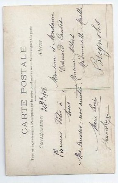 画像2: Postcard　クリスマス　屋根の上の天使たち　1908年　 (2)