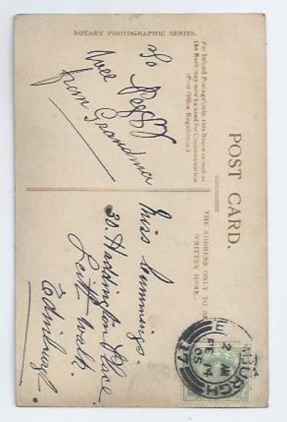 画像2: Postcard おしゃれ好きの女の子 1905年 (2)