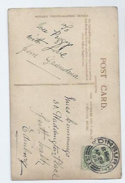 画像2: Postcard おしゃれ好きの女の子 1905年  (2)