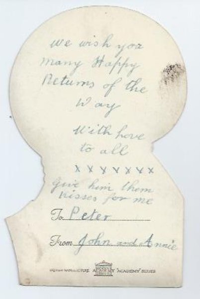 画像2: ▼SALE 500▼Postcard 2歳のお誕生日カード 女の子と子猫 ダイカット (2)