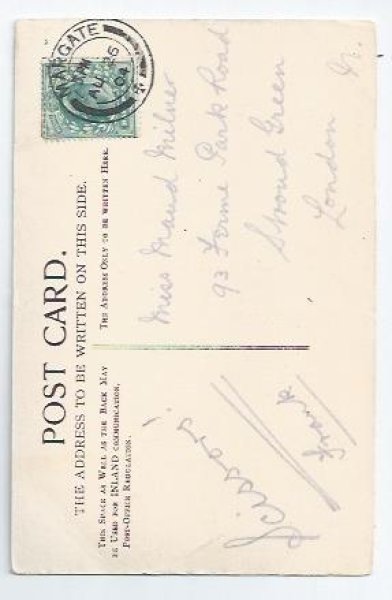 画像2: Postcard おはよう、ベーコンさん! 子犬と子豚  1904年  (2)