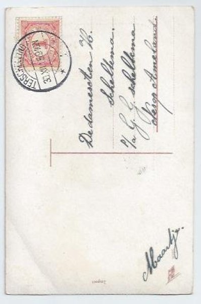 画像2: Postcard New Year 豚さんと子どもたち 1915年  (2)