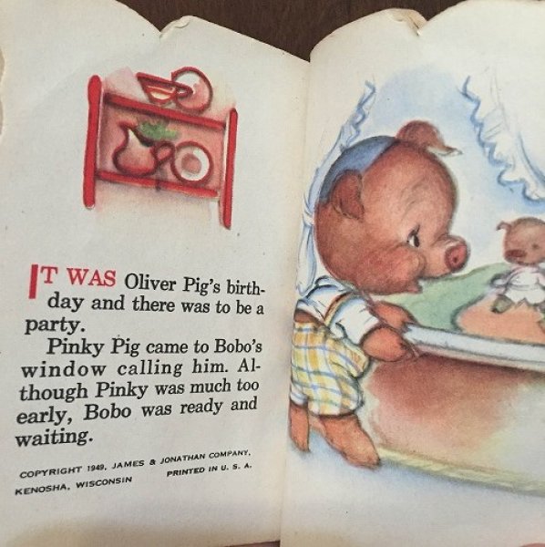 画像8: VIntage Book 小さなミニ絵本 PIG TALES 1949年 (8)