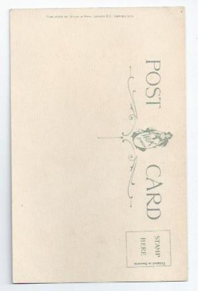 画像2: Postcard スミレのお花と猫 キジトラ 未使用 Helena Maguire  (2)