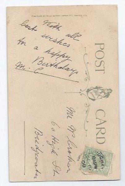 画像2: Postcard 輪くぐりをする猫 三毛とキジトラ 1908年 Helena Maguire  (2)