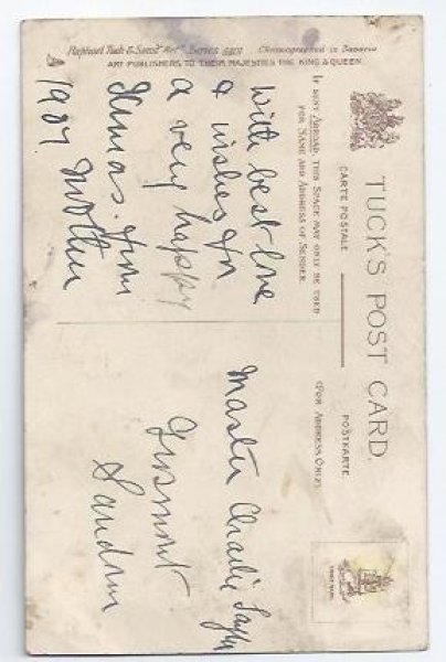 画像2: Postcard　糸で遊ぶ子猫　1907年　Helena Maguire　 (2)