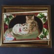画像1: Postcard　クリスマス　2匹の猫　Helena Maguire？　 (1)