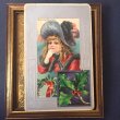 画像1: Postcard　クリスマス　羽帽子の女の子　1910年頃　 (1)