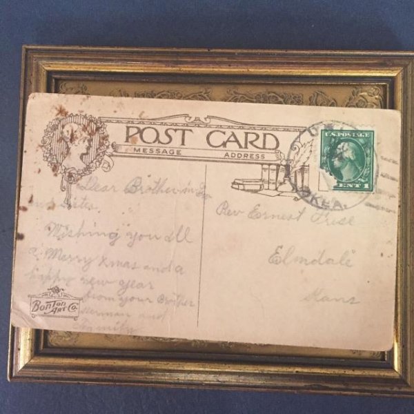 画像2: Postcard　サンタクロースに出会った子供たち　1910年頃　 (2)