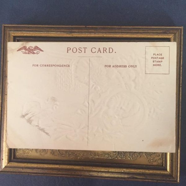 画像2: Postcard　クリスマス　赤いコートの女の子とサンタクロース　 (2)