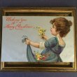 画像1: Postcard　クリスマス 　お花と女の子　1907年   (1)