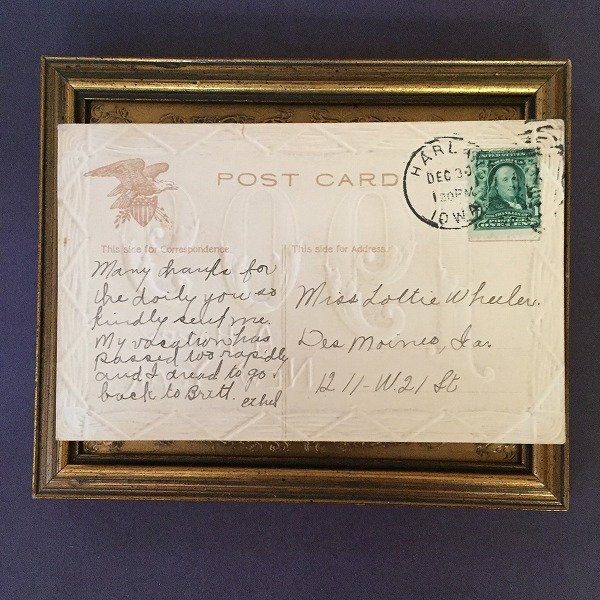 画像2: Postcard  New Year 新年祝い 1909年   (2)