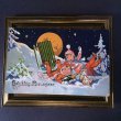 画像1: Postcard  New Year　新年祝い　ソリ滑りの子どもとお月さま　1930年代　 (1)