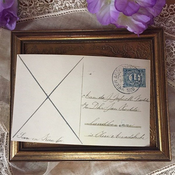 画像3: Postcard　新年を告げる女の子　オランダ1920年 (3)