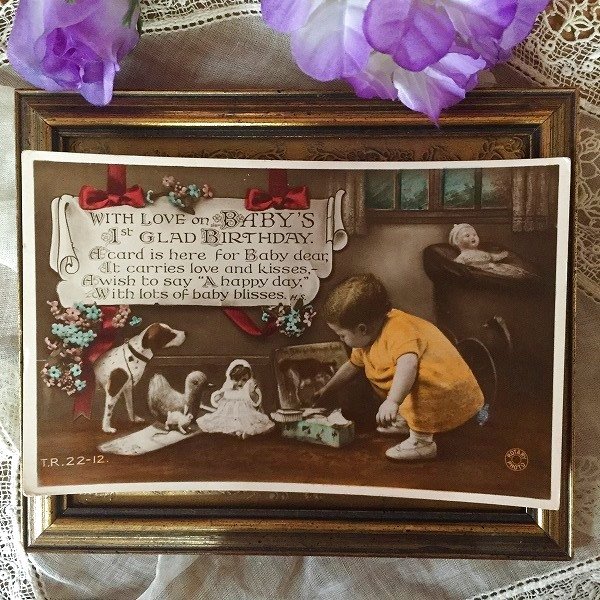 画像2: Postcard オモチャやお人形さんで遊ぶ赤ちゃん イギリス  (2)