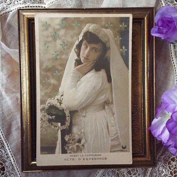 画像2: Postcard 初聖体の女の子 フランス  (2)