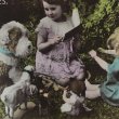 画像1: Postcard　お人形さんとぬいぐるみと一緒に遊ぶ女の子　イギリス1927年 (1)