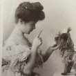 画像1: Postcard　イギリス女優 Billie Burke　ビリー・バークとヨークシャーテリア犬　1908年 (1)