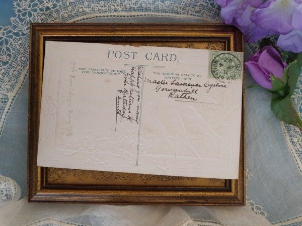 画像2: ▼SALE 500▼ Postcard 木にとまる3羽のツバメ イギリス1907年  (2)