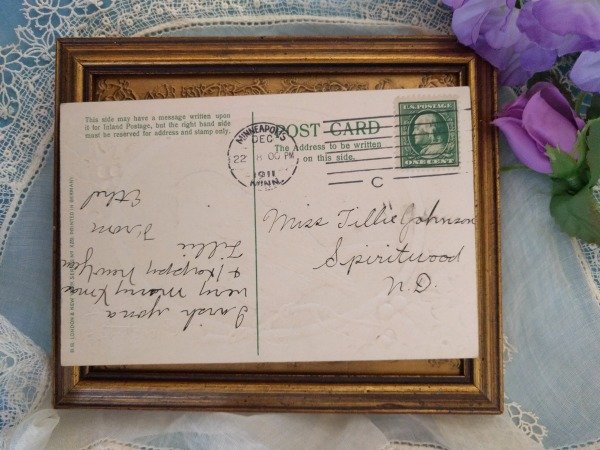 画像2: Postcard クリスマス 小さな小鳥 ロビン アメリカ1911年  (2)