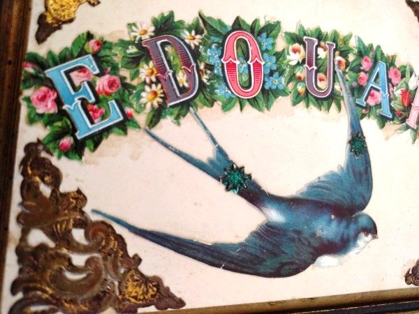 画像2: Postcard EDOUARD  ツバメ  フランス1906年  (2)