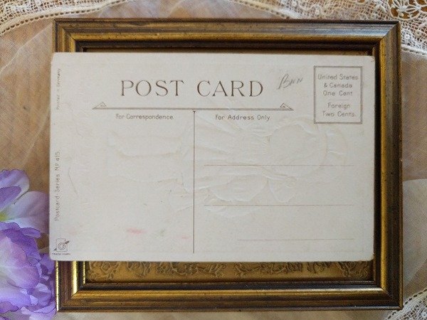 画像3: Postcard バレンタイン 白いドレスの女の子 E.Clapsaddle ?  (3)