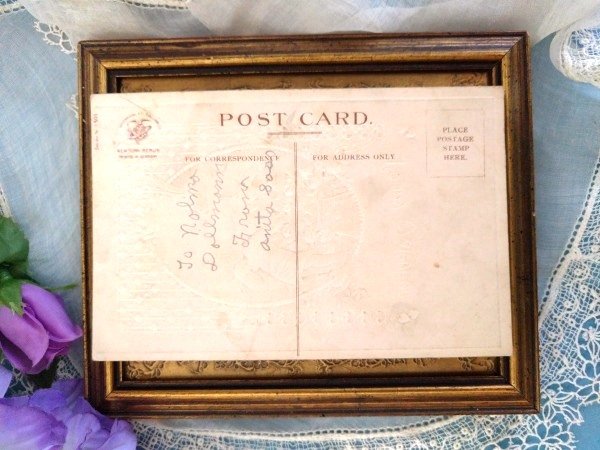 画像3: Postcard バレンタイン 女性にハートを贈る天使 E.Clapsaddle  (3)