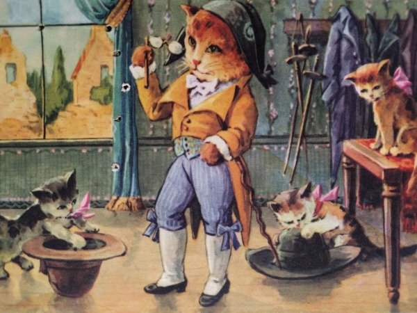 画像2: Postcard 末っ子のルセル Cadet Roussel a trois chapeaux フランス童謡 (2)