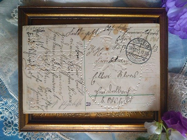 画像2: Postcard 猫の将校さんと貴婦人 1915年  (2)