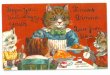 画像1: Postcard　パイを食べる猫さん　G.H. Thompson　イギリス1902年　 (1)