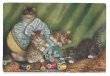 画像1: Postcard　糸と子猫たち　Corticelli Silk Thread　広告 1915年　 (1)