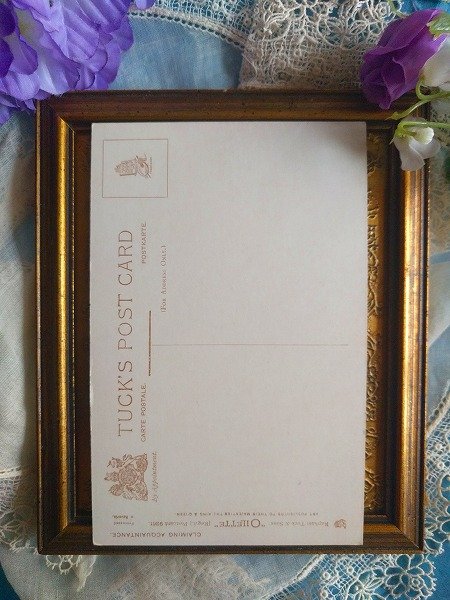 画像2: Postcard ウサギ小屋の前で遊ぶ2匹の子猫 未使用  (2)