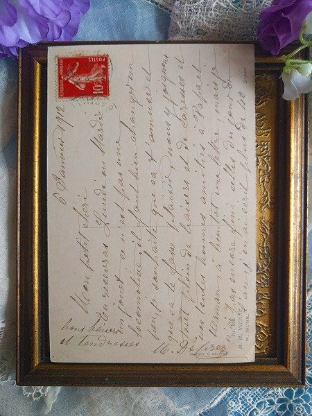 画像2: Postcard 子猫と遊ぶ女の子 フランス1912年 M.M.VIENNE  (2)